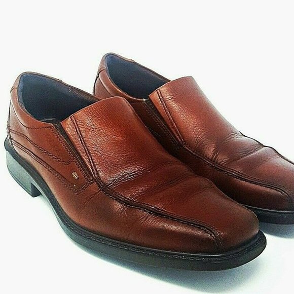 ecco brown loafers